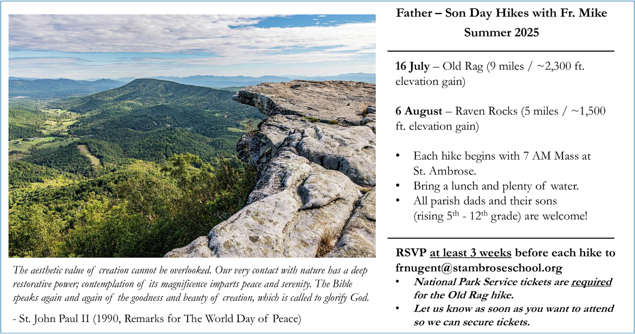 Fr.nugentsondayhikes