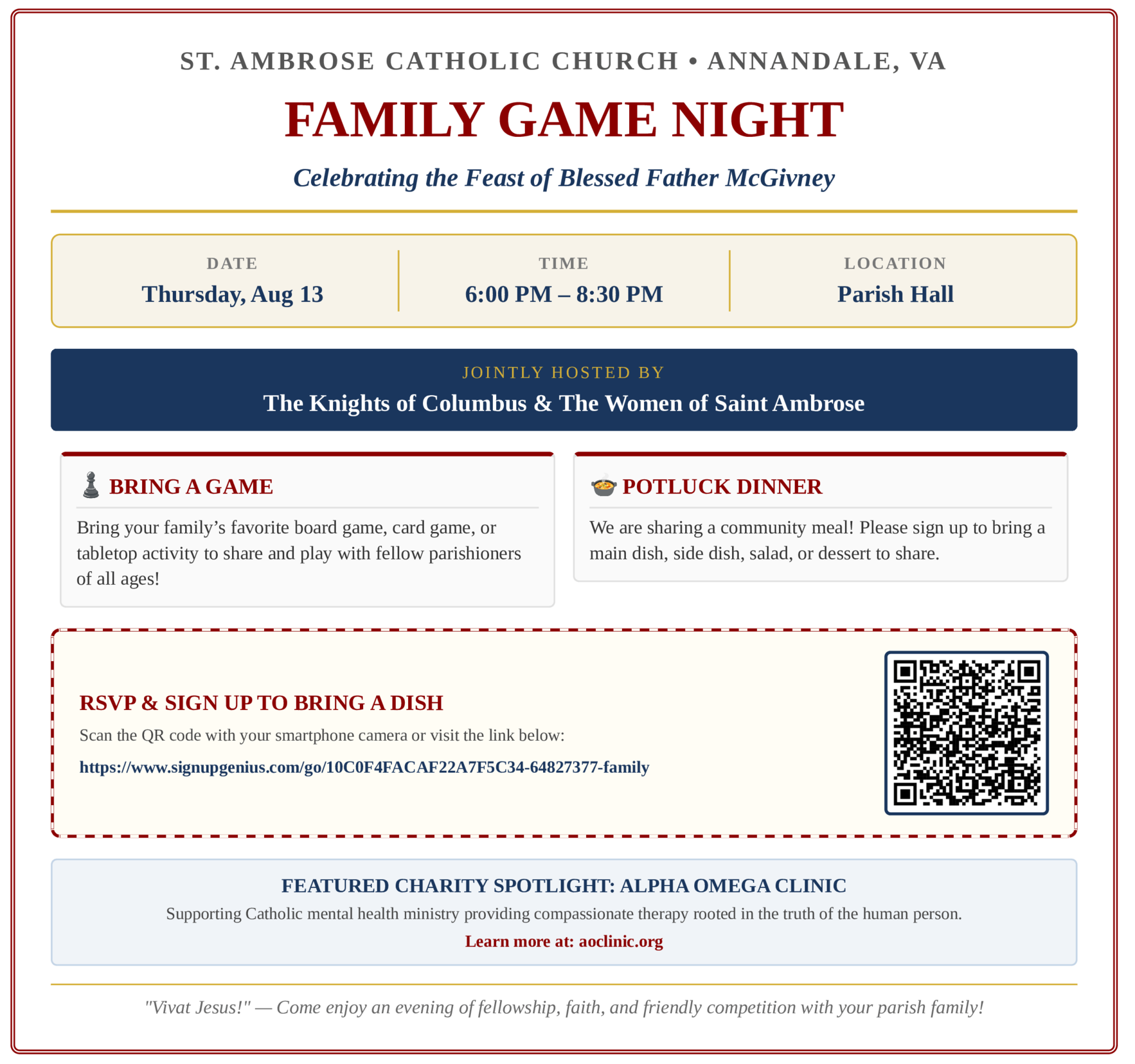260719 Family Game Night Flier