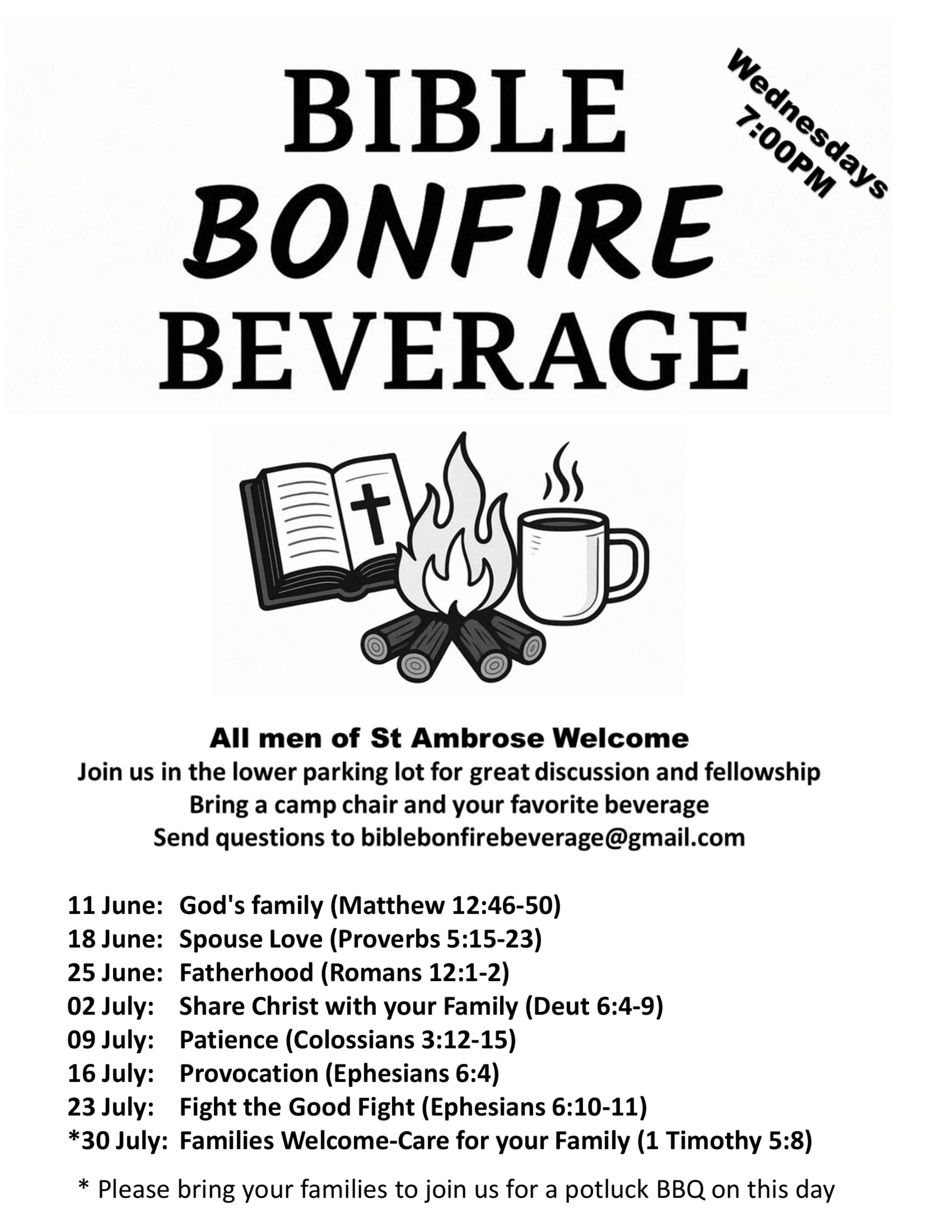 Bible, Bonfire, Beverage Sessions 2025