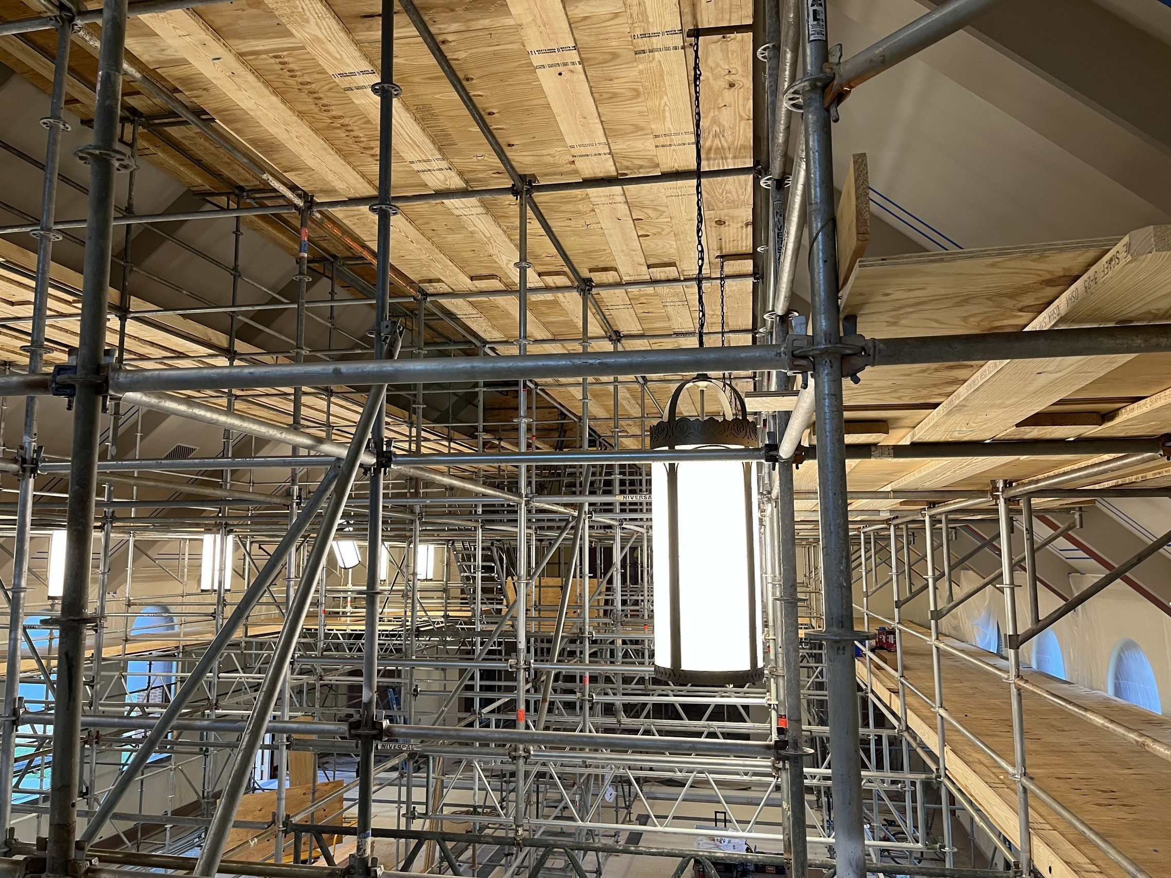 Image.newchurch.scaffolding.ceiling.march30.2023